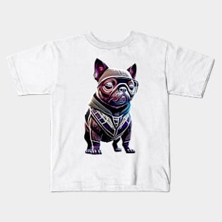 Black Pug in Panther Costume - Adorable Black Pug Design Kids T-Shirt